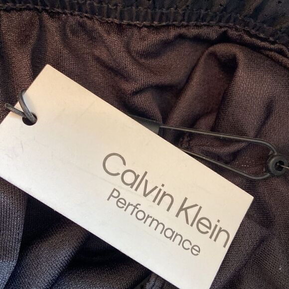 Calvin Klein Performance Perforated Mini Shorts Sz L black and white stripes NWT - Picture 5 of 10